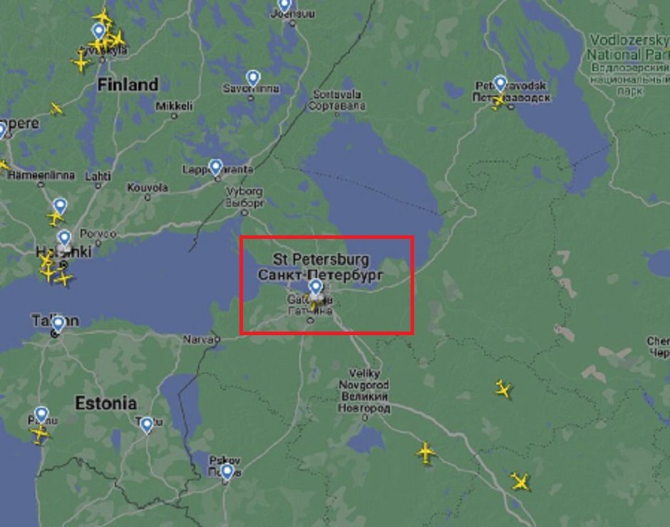 Uždarytas Pulkovo oro uostas: įtarimų sukėlė „neatpažintas skraidantis objektas“