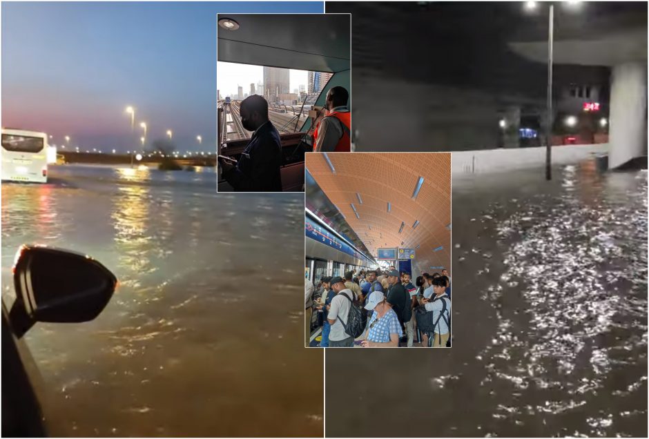 Liūčių tvindomame Dubajuje esantis lietuvis: nustėrau pamatęs apsemtą aštuntą viešbučio aukštą