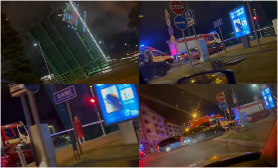 Tragiška naktis Klaipėdoje: nuo pakeliamo tilto nukrito automobilis, žuvo JAV karys 