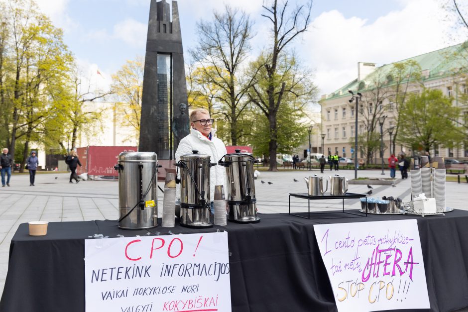 Maitinimo sektoriaus darbuotojų protestas Vilniuje