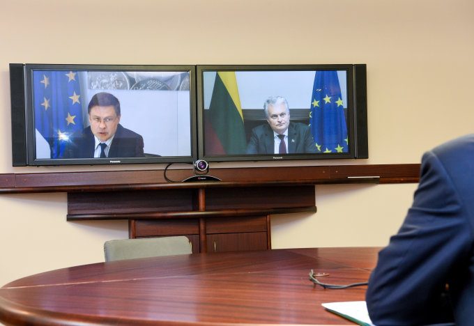 G. Nausėda EK vicepirmininkui išsakė Lietuvos kritiką daugiamečiui biudžetui