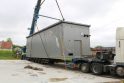 Naujas: 1,5 MW galios įrenginys atvežtas į bendrovės Raudondvario katilinę ir pradedamas montuoti specialiai jam įrengtoje aikštelėje.