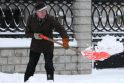 Žiema Kaune: kodėl gyventojai sniegą meta ant gatvės?