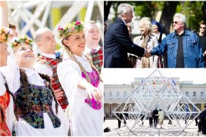 Vilniuje atidaryta dainų šventei skirta instaliacija „Sodai“